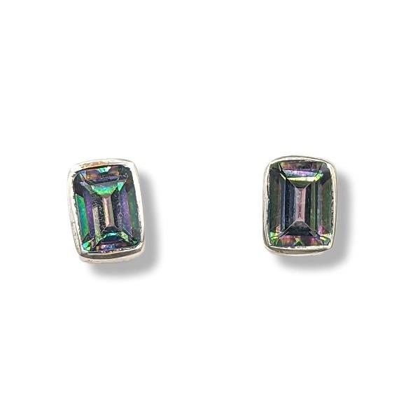 Earrings Mystic Topaz Sterling Silver Stud