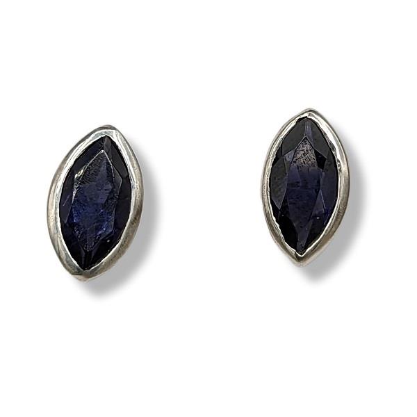 Earrings Iolite Sterling Silver Stud