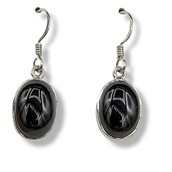 Earrings Black Onyx Sterling Silver