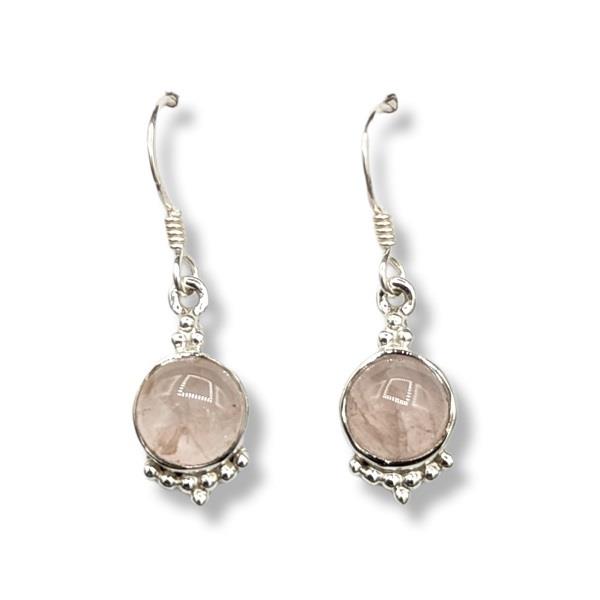 Earrings Rose Quartz Sterling Silver