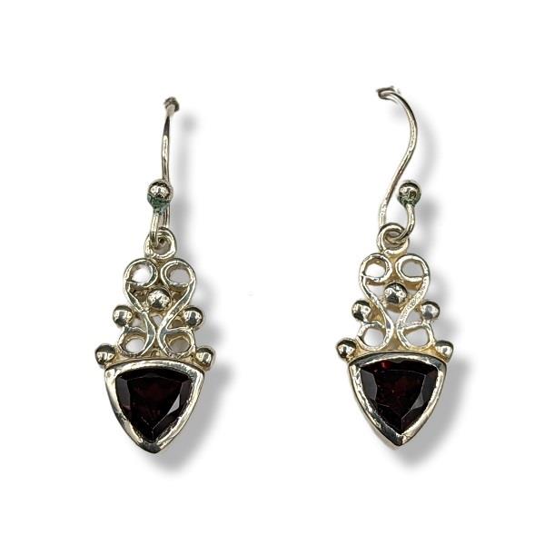 Earrings Garnet Sterling Silver