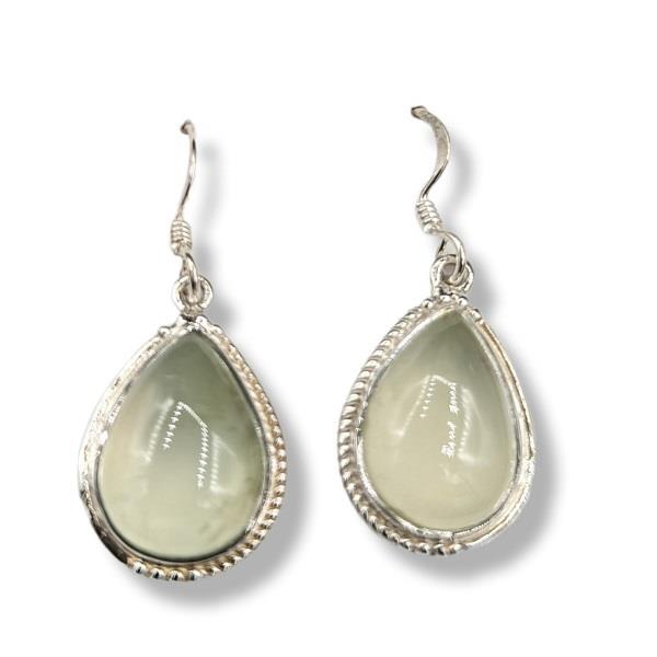 Earrings Prehnite Sterling Silver