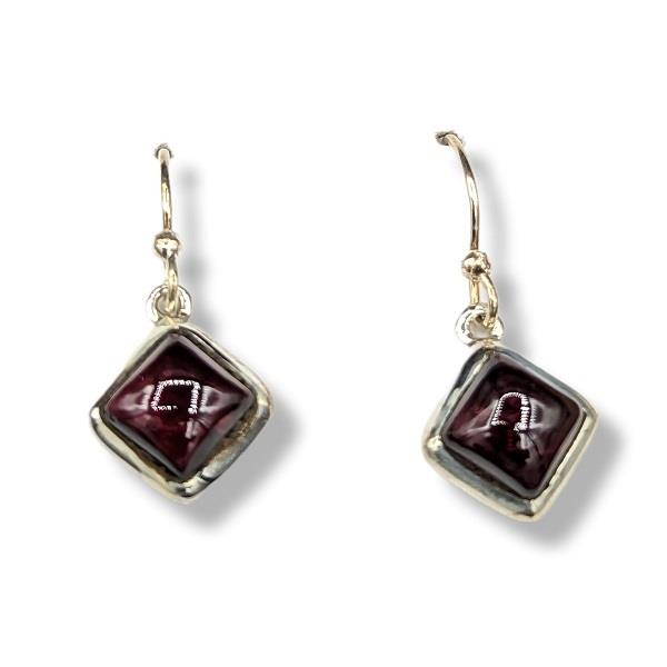 Earrings Garnet Sterling Silver