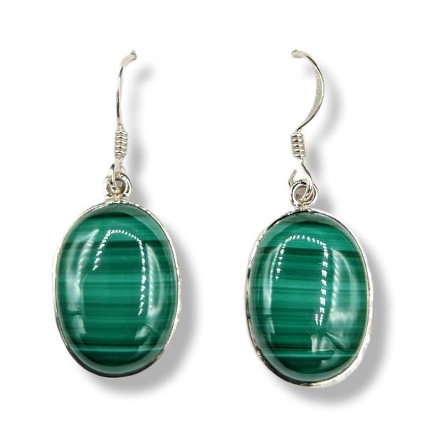 Earrings Malachite Sterling Silver