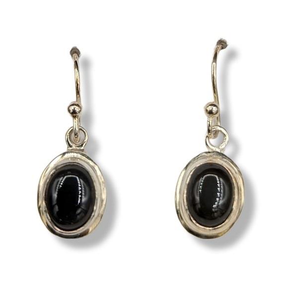 Earrings Black Onyx Sterling Silver