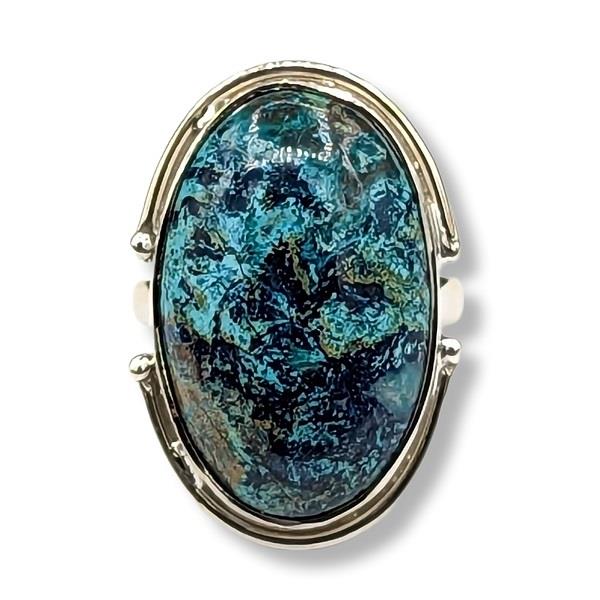 Ring Azurite Sterling Silver Size 5