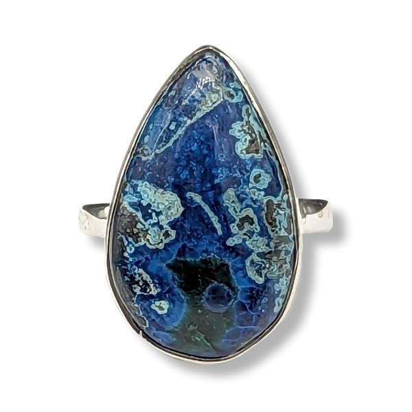 Ring Azurite Sterling Silver Size 8