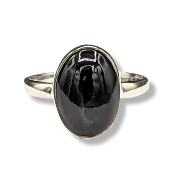 Ring Black Star Sapphire Sterling Silver