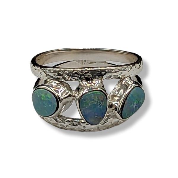 Ring Opal Sterling Silver Size 7