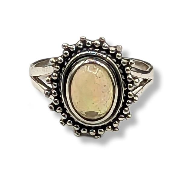 Ring Opal Sterling Silver Size 5