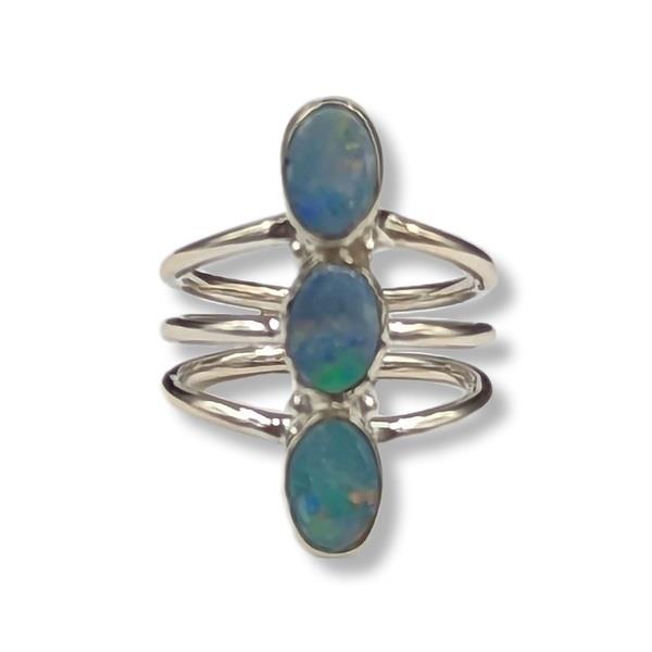 Ring Opal Sterling Silver Size 6