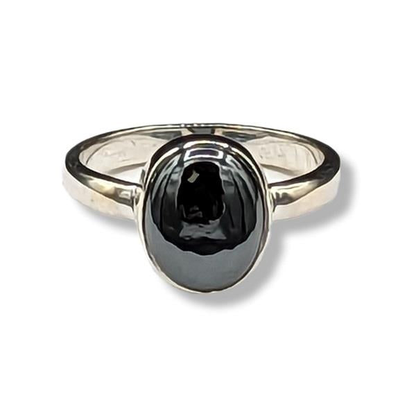 Ring Hematite Sterling Silver Size 6