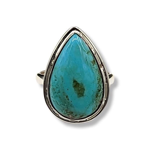 Ring Turquoise Sterling Silver Size 9