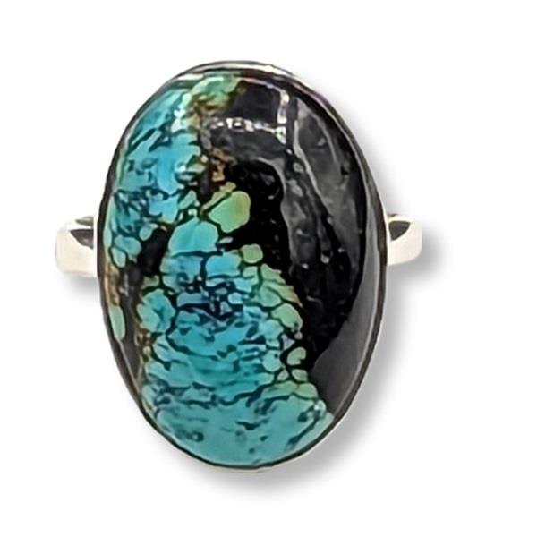 Ring Turquoise Sterling Silver Size 8