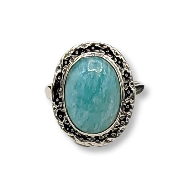 Ring Amazonite Sterling Silver Size 6