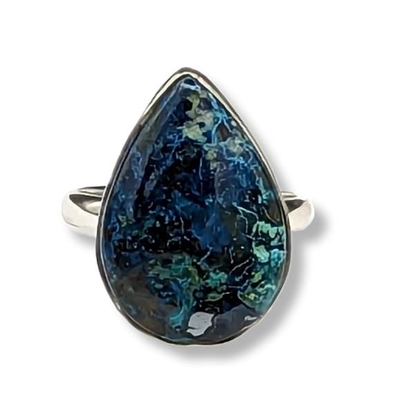Ring Azurite Sterling Silver Size 9