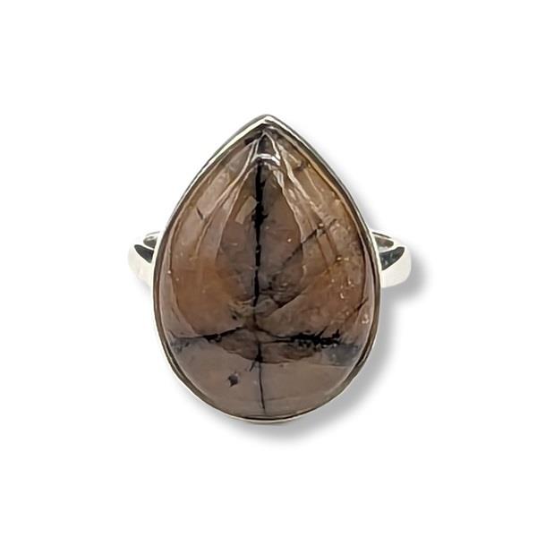 Ring Chiastolite Sterling Silver Size 7