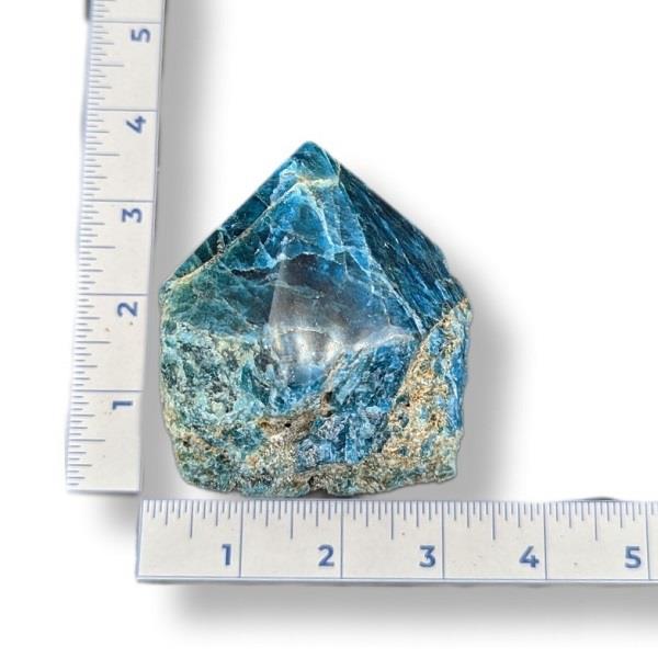 Blue Apatite Cut Base Point 590g Approximate