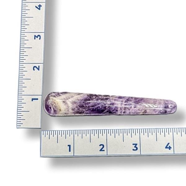 Chevron Amethyst Round Wand 48g Approximate