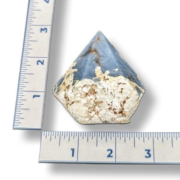 Angelite Cut Base Point 136g Approximate