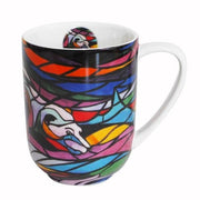 Don Chase Salmon Hunter Porcelain Mug  on a white background