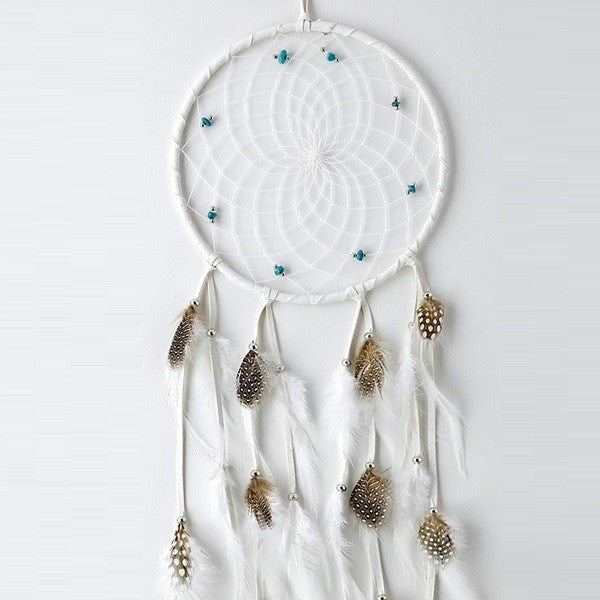 Dream Catcher Semi-Precious Stones White