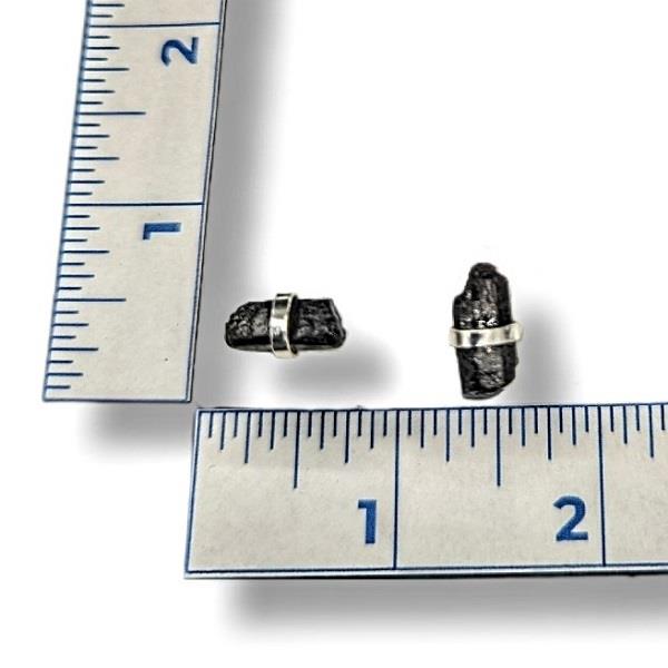 Earrings Black Tourmaline Studs