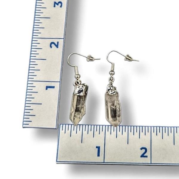 Earrings Quartz Crystal Rough Dangle