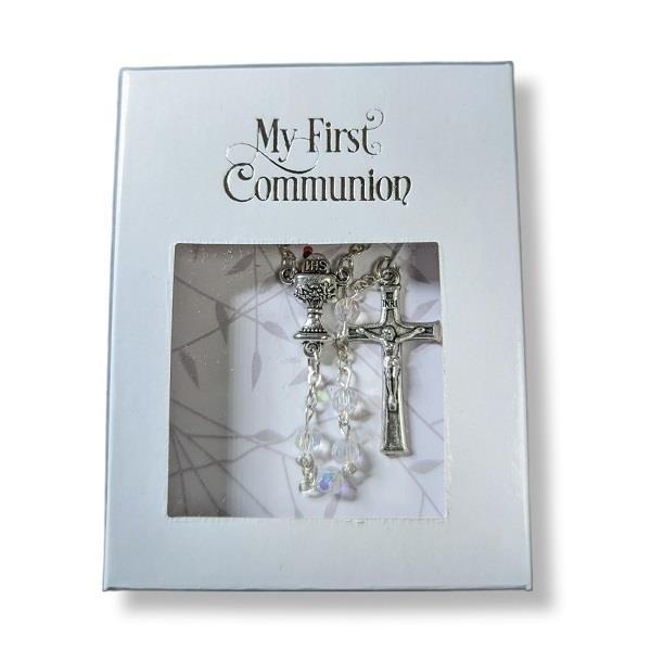 My First Communion Rosary with AB Crystal