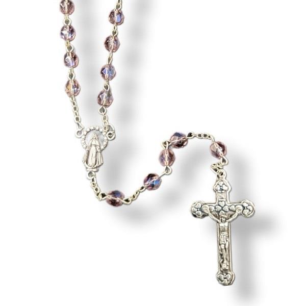 Rosary 6mm AB Glass Birthstone June