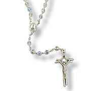 Crystal Glass Rosary on a white background