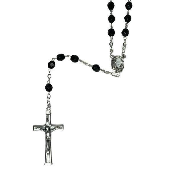 6mm Rosary Black Crystal