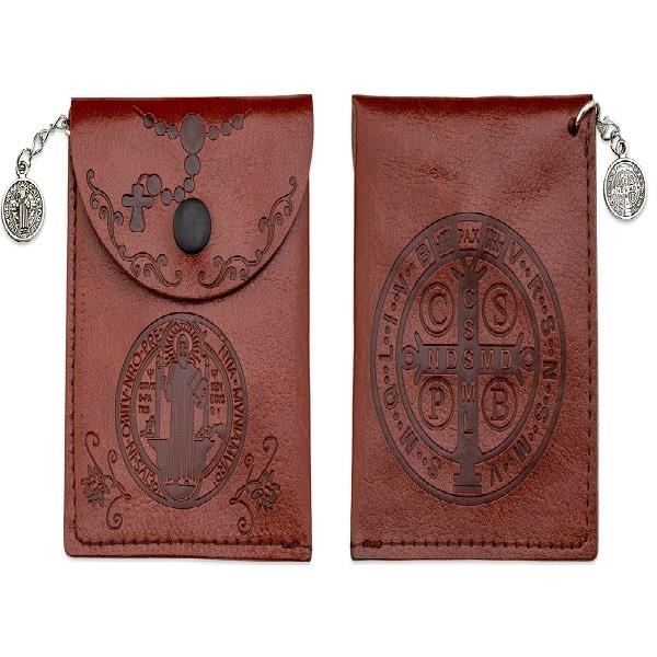 Rosary Case St. Benedict Faux Leather