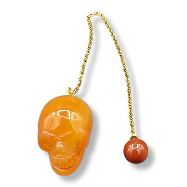 Pendulum Carnelian Skull