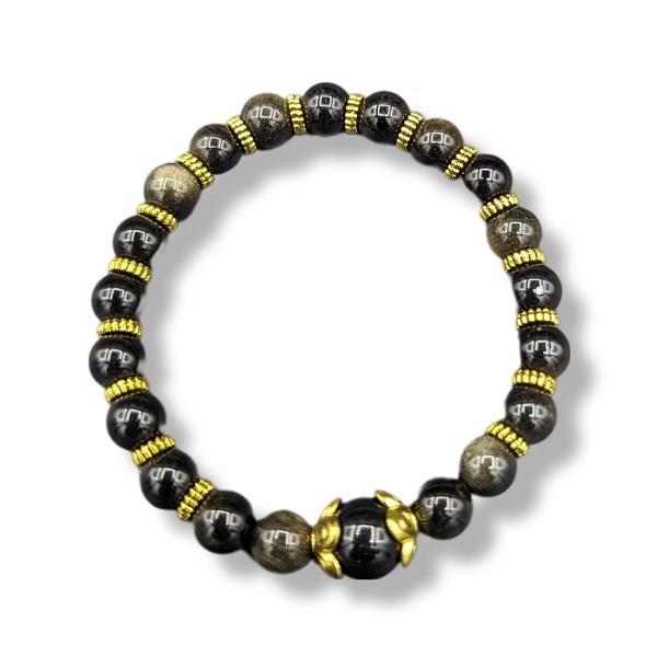 8mm Bracelet Goldsheen Obsidian