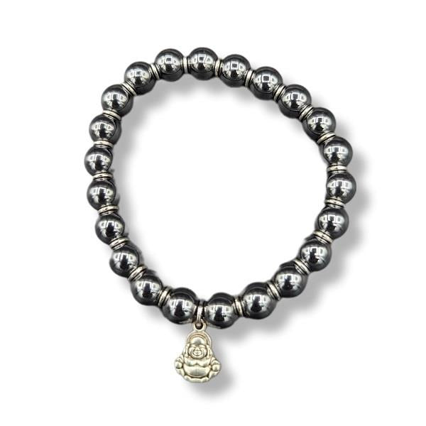 8mm Bracelet Hematite Grounding Buddha