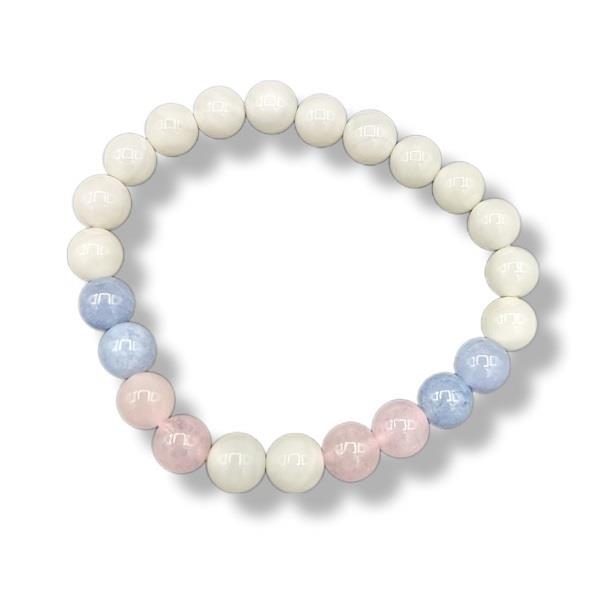 8mm Bracelet Rose Quartz & Agate