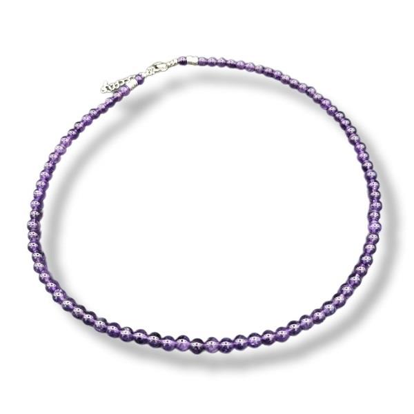 6mm Necklace Amethyst A Grade