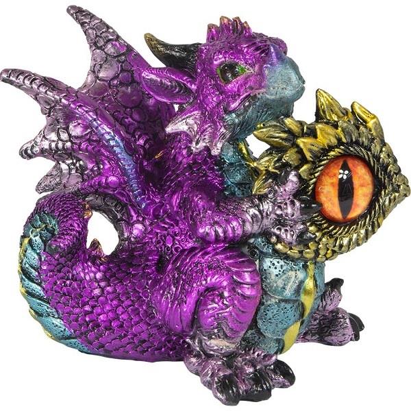 Statue Dragon Baby With Dragon Eye Purple