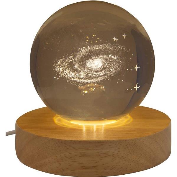 Glass Ball With Led Base Galaxy