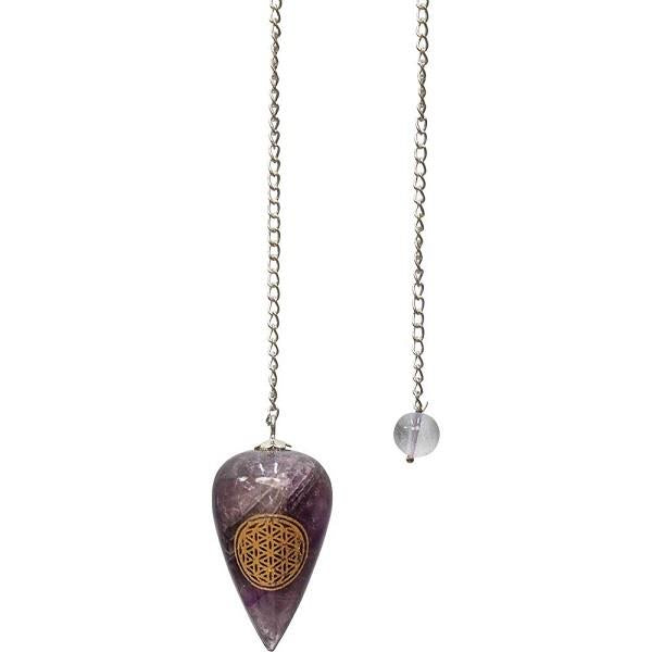 Pendulum Amethyst Flower Of Life