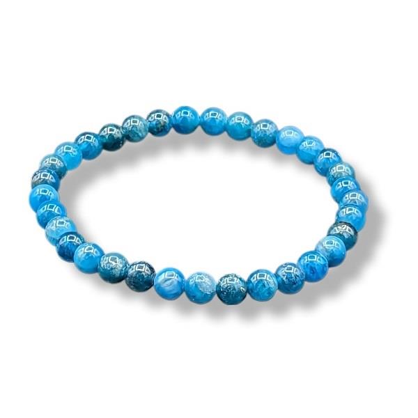 6mm Bracelet Blue Apatite