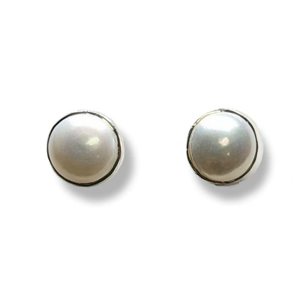 Earrings Pearl Sterling Silver Stud