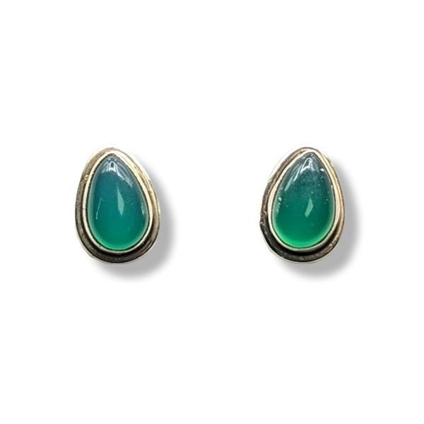 Earrings Green Aventurine Studs