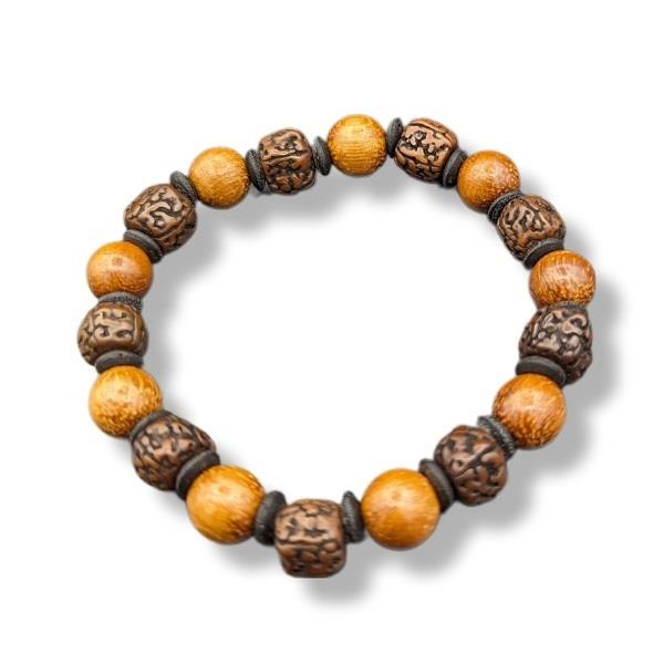 Bracelet Rudraksha & Wood