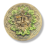 Incense Burner with Old Tree Face on a white background