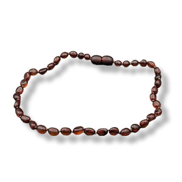 Teething Necklace Amber Matt