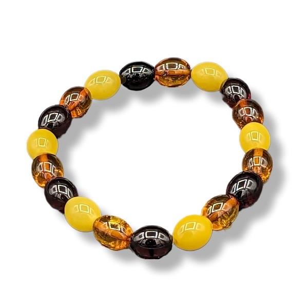 Amber Bracelet Oval Multi Coloured