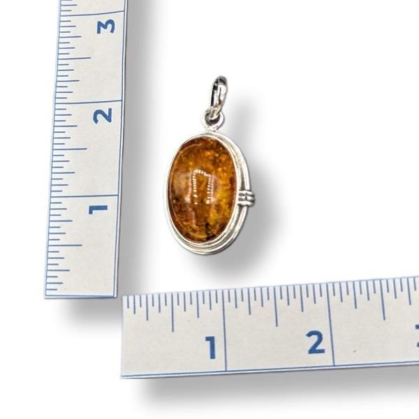 Pendant Amber Sterling Silver