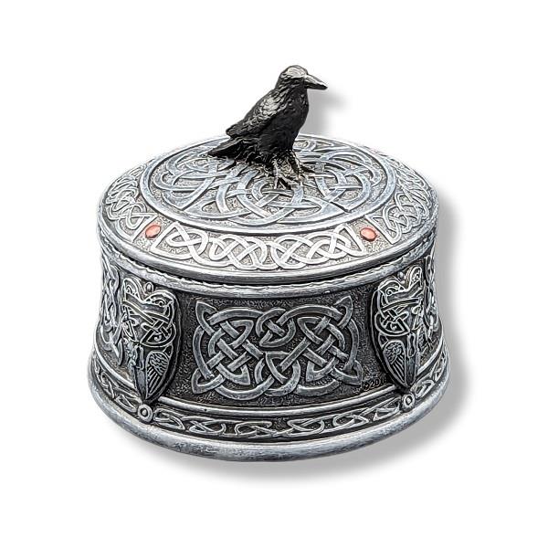 Box Celtic Raven Round